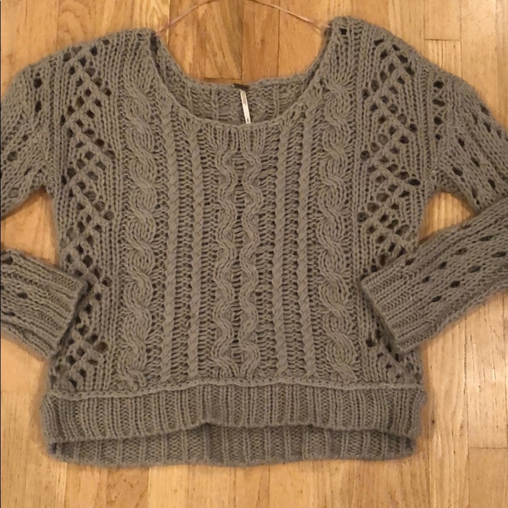 Free people cable knit sweater